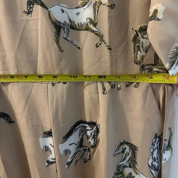 Nwt LALA Tan Horse Print Jumpsuit Large - Picture 5 of 7